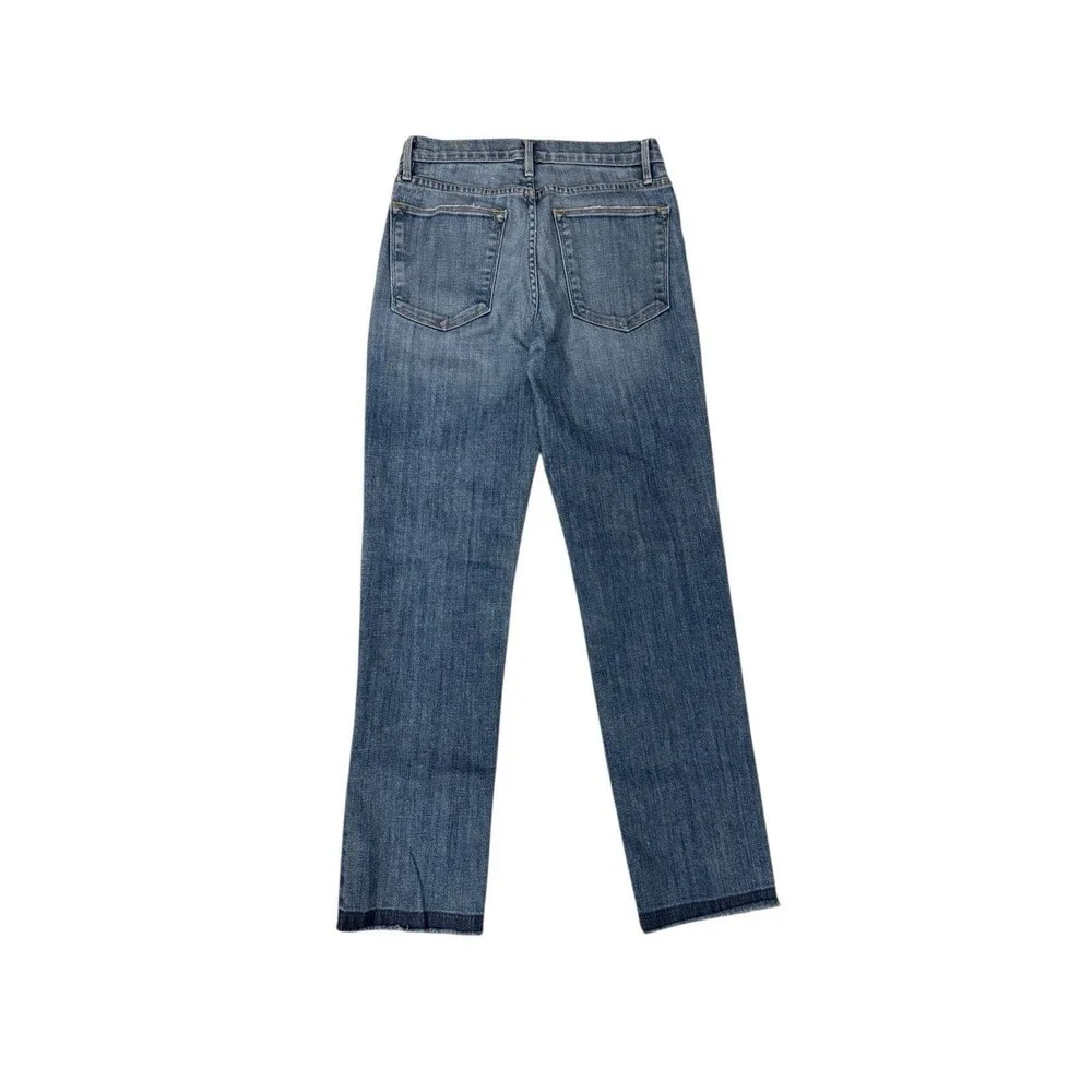 FRAME Le Nouveau Split-Hem Straight Jeans Raw‎ Hem Distressed 26 - Picture 2 of 8